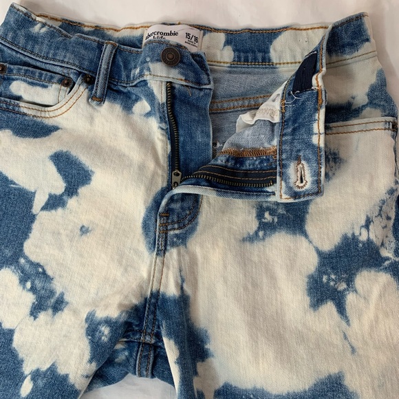 abercrombie kids girls bleached jean shorts 15/16 - Picture 5 of 9